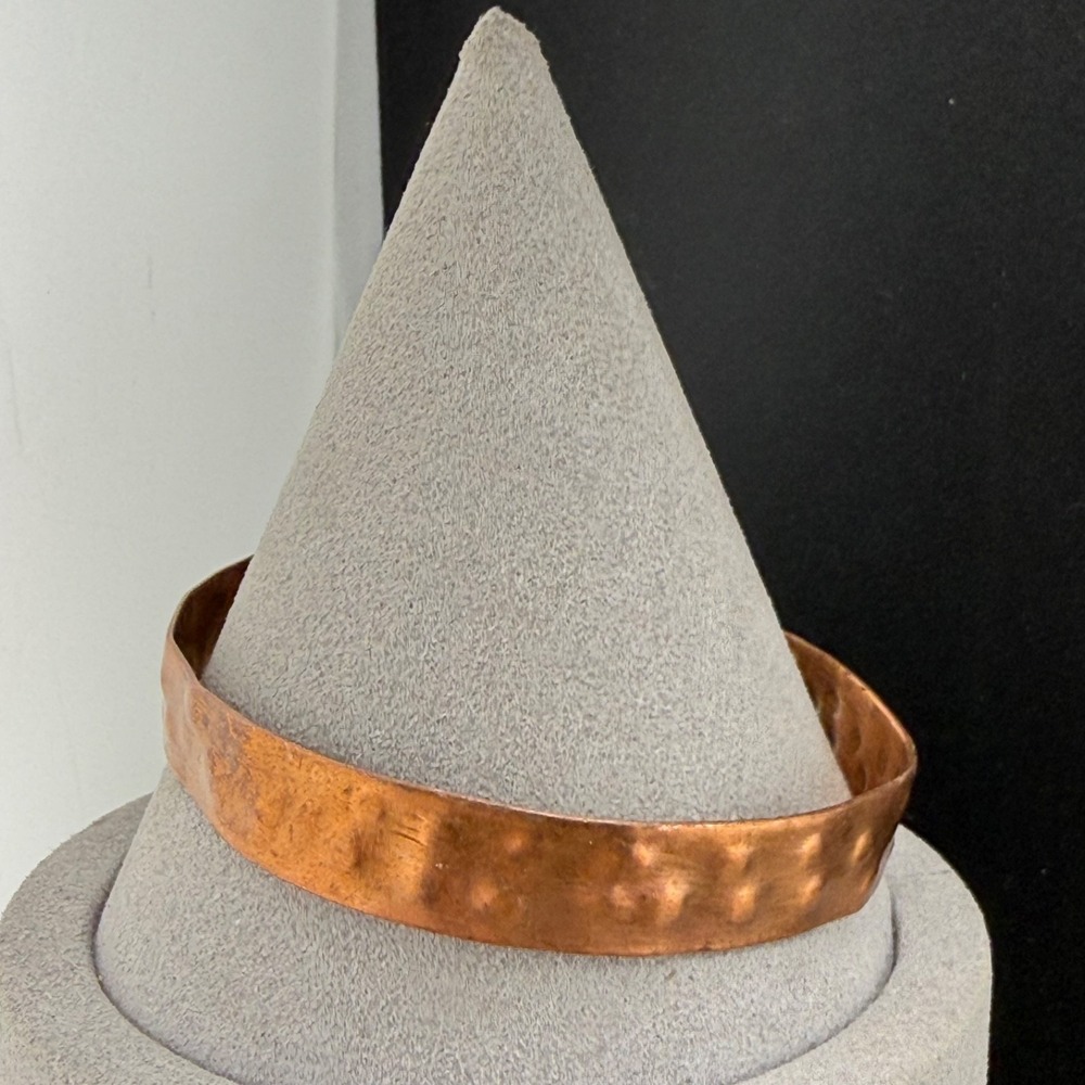 Vintage Copper Cuff Bracelet Hammered‎ Artisan 8"